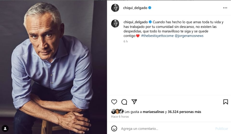 Chiqui Delgado y Jorge Ramos, redes sociales, mensaje, Instagram, MundoNOW