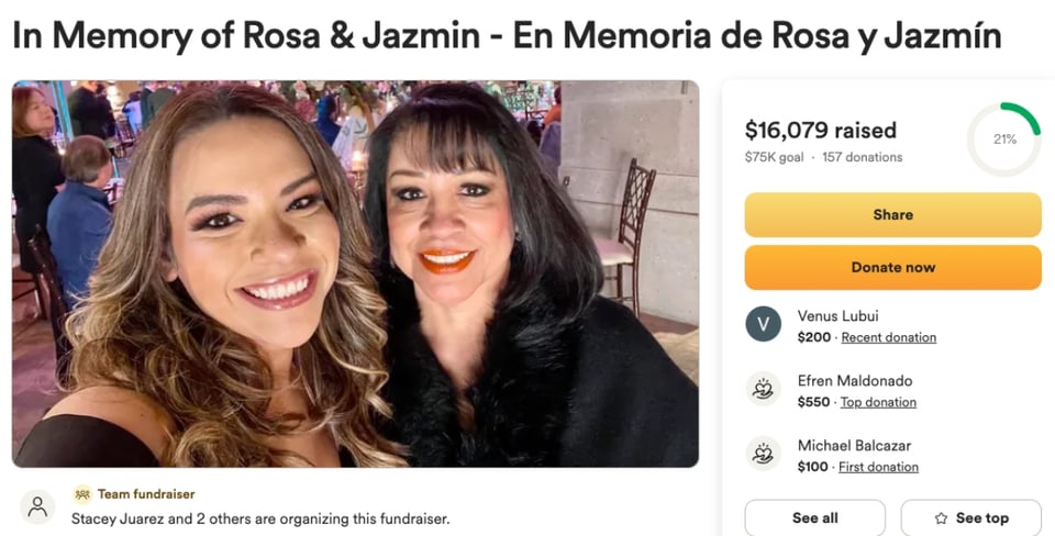 Rosa y Jazmín, accidente California, madre hija hispanas, California, MundoNOW