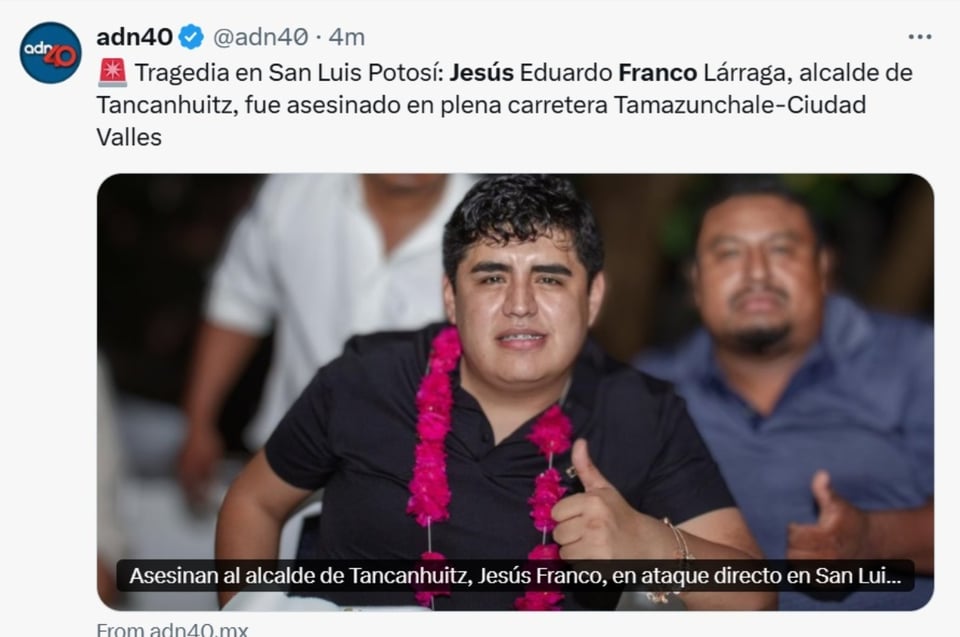 Jesús Eduardo Franco, asesinato, violencia, México, MundoNOW