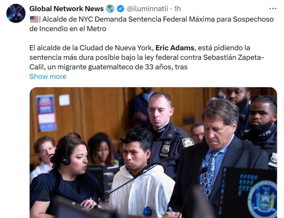 Eric Adams Sebastián Zapeta, Maximum Federal Sentence, pressure, federal charges, MundoNOW