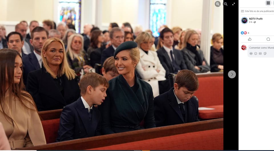 Trump, nietos, ivanka, inauguracion, misa