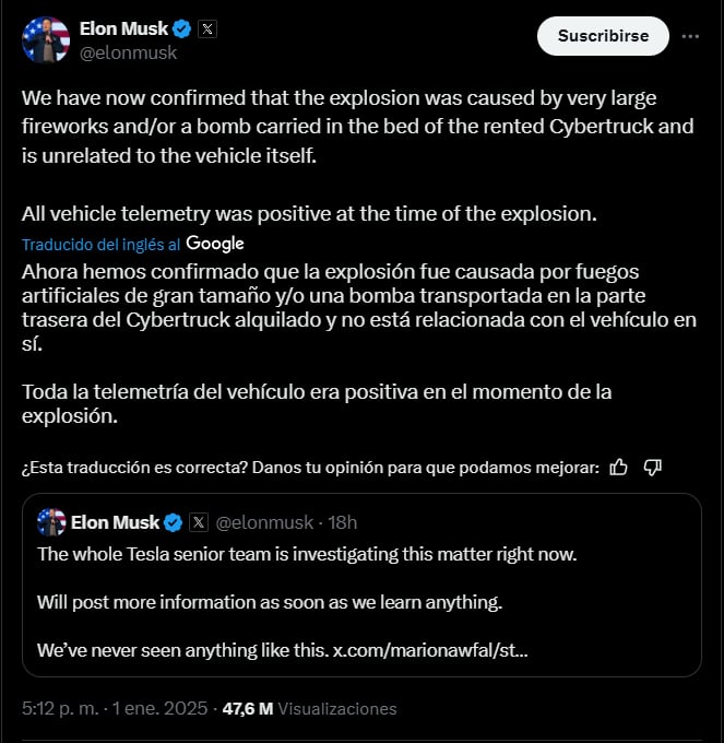 explosion, tesla, cibertruck, trump, musk