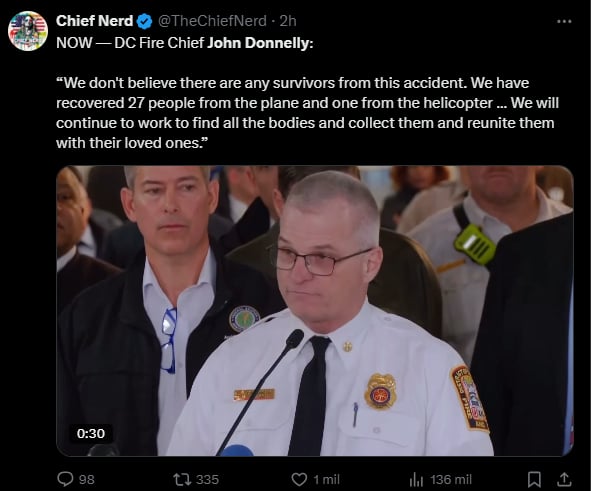 28 recovered bodies, after shock, air in Washington, Mundonow