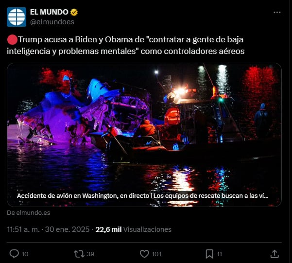 Trump confirma contacto, Rusia, accidente aéreo, MundoNow