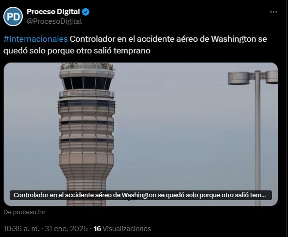 Un solo controlador, estaba a cargo, tráfico aéreo,accidente,avion
