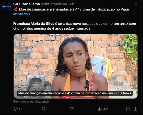 brasil, muere, madre, hijos, comida, envenenada