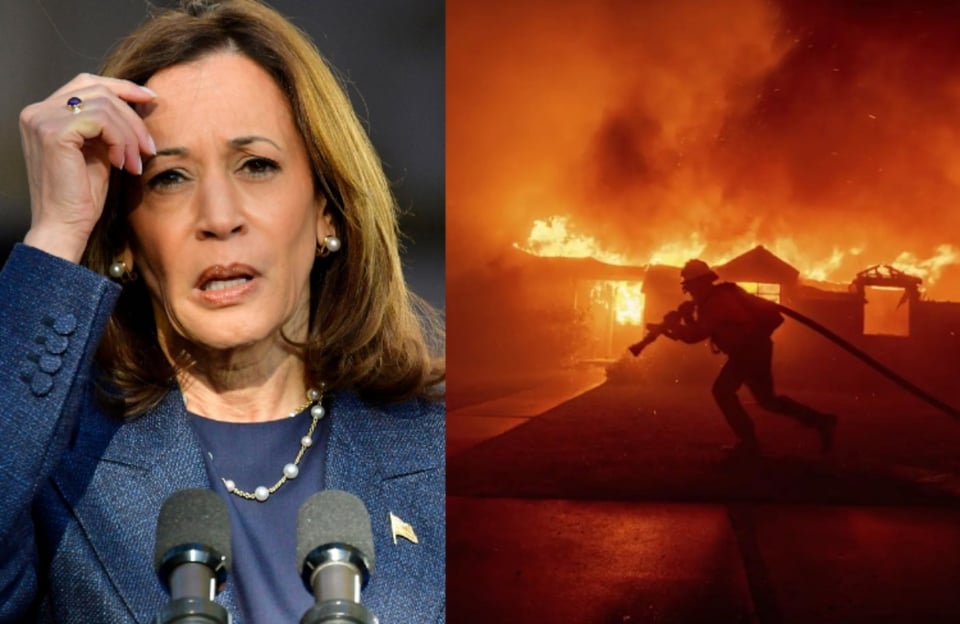 Incendios en Los Ángeles obligan a evacuar la residencia de Kamala Harris y miles de personas