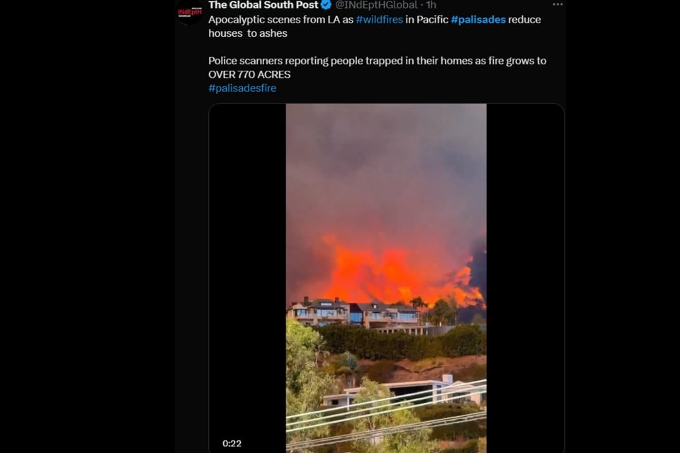 Incendio forestal Los Ángeles, evacuaciones Pacific Palisades, incendio amenaza celebridades, caos tráfico incendios, incendios forestales California, MundoNOW