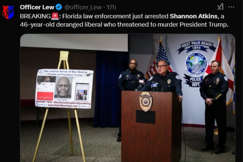 arresto Florida amenazas Trump, Shannon Atkins amenazas, FBI investiga amenazas Trump, seguridad Mar-a-Lago, Servicio Secreto, MundoNOW