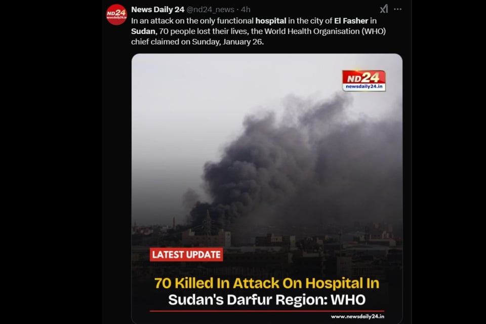 guerra civil en Sudán, ataque a hospital El Fasher, RSF Sudán, violencia en Darfur, crisis humanitaria Sudán, conflicto RSF ejército, derechos humanos Sudán, MundoNOW 
