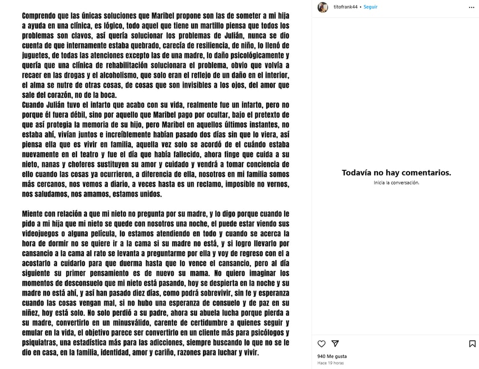 revelaciones, tito, maribel, nino, julián