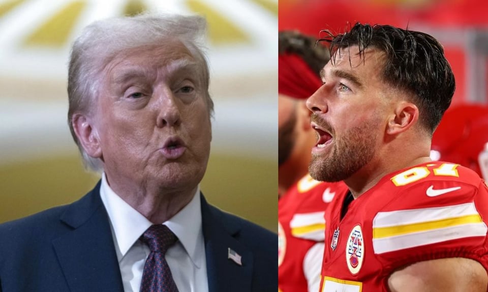 Trump elogia a Travis Kelce y critica reglas de la NFL antes del Super Bowl