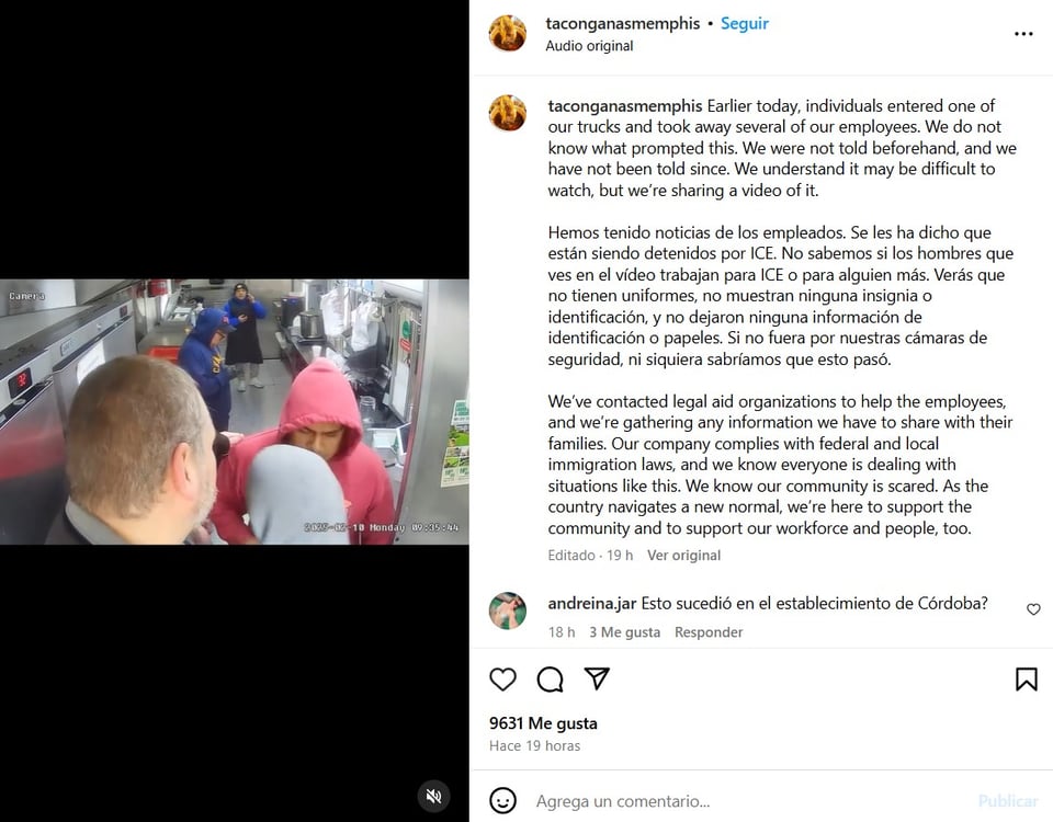  Ice detiene taqueros, operativo, sin identificación oficial,redada