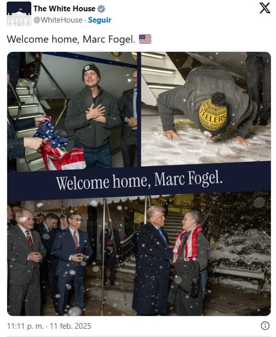 Trump recibe,Marc Fogel, tras liberación, rusa