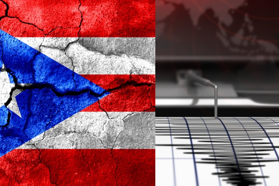 Reportan sismo de magnitud 5.8 al noroeste de Puerto Rico