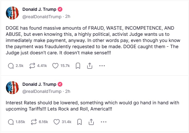 Trump, tasas, interés, fraude, decisión