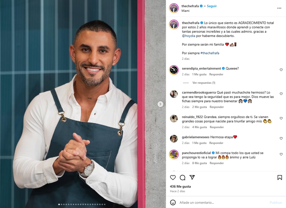 chef, rafa, salida, apoyo, fans