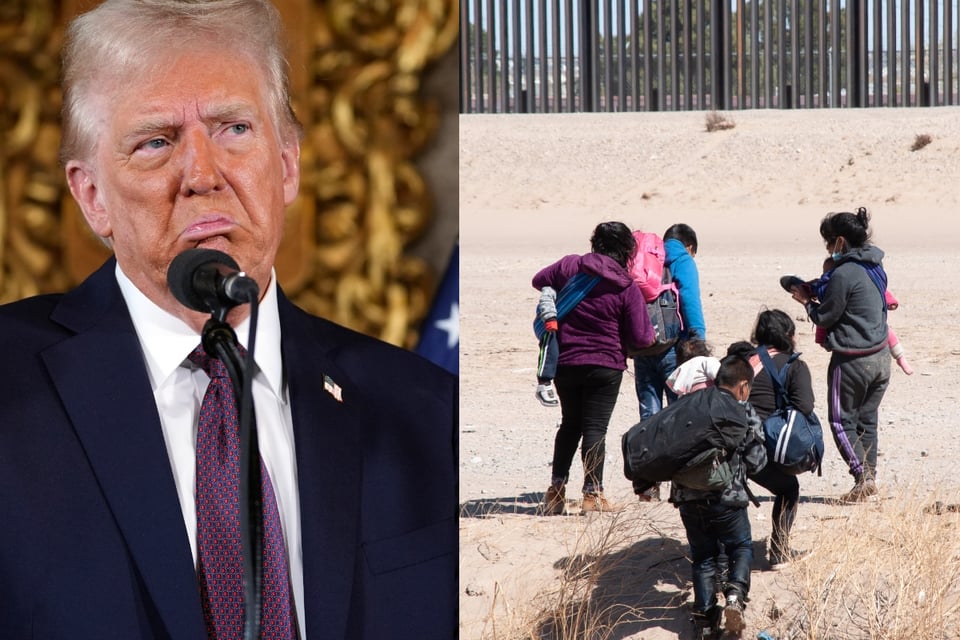 Trump reporta caída en cruces fronterizos y declara fin de invasión