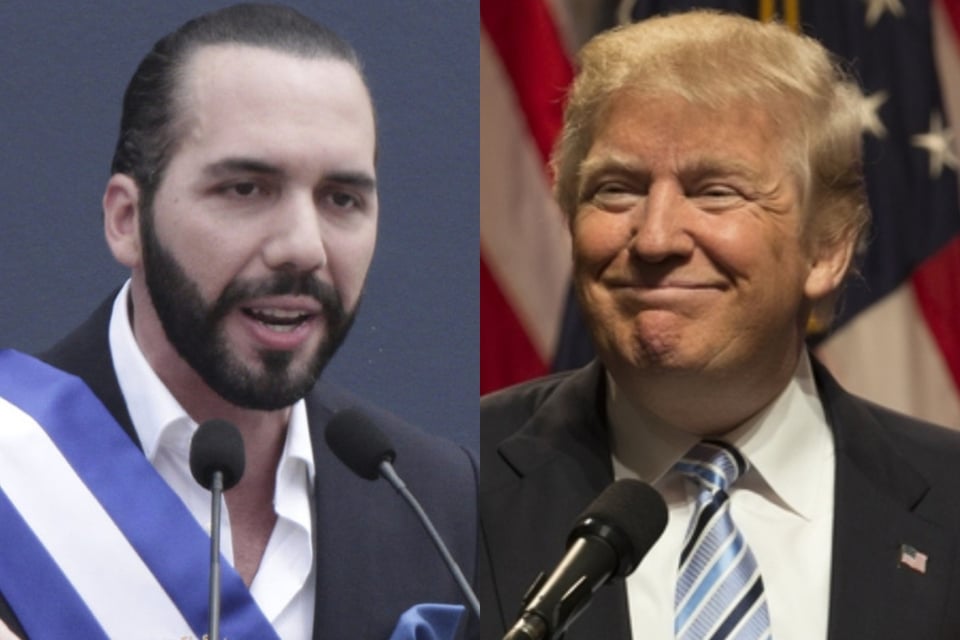Trump da las gracias a Bukele por recibir a «criminales» deportados por Estados Unidos