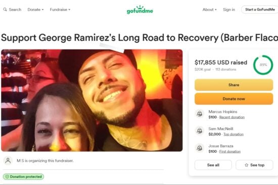 GoFundMe, barbero herido, George "Flaco" Ramírez, familia
