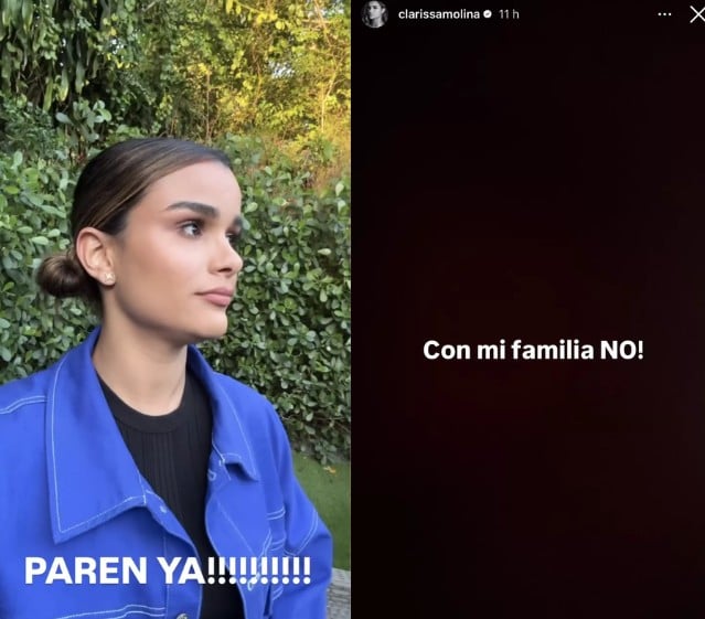Clarissa Molina ,desmiente rumores, sobre su familia