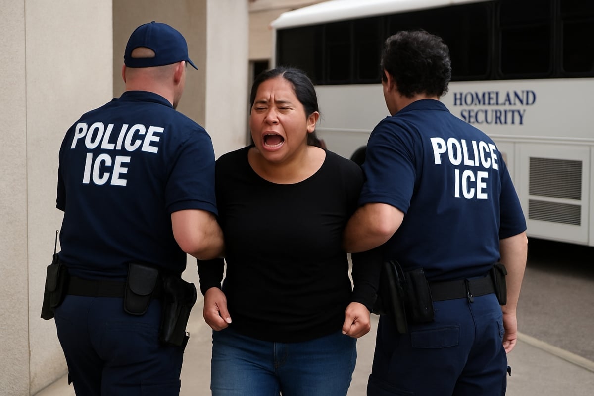 “Por favor, mis hijos». ICE arresta a mujer mientras suplicaba por sus pequeños