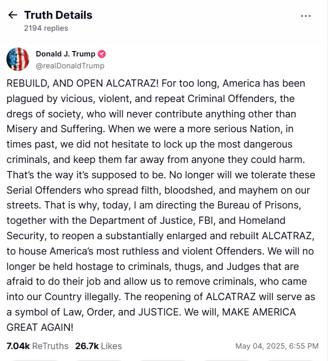alcatraz, trump, prision, indocumentados, criminales 