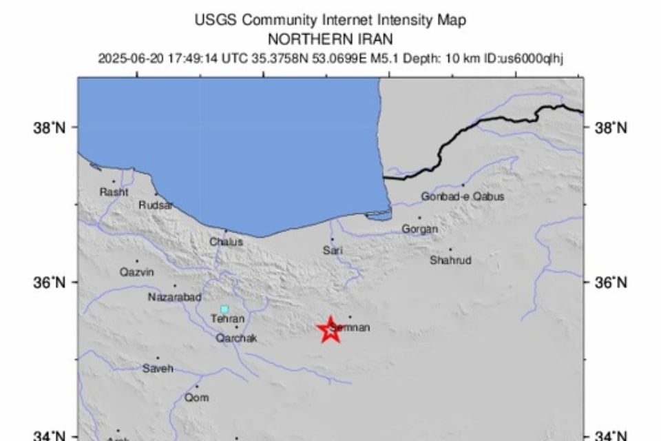 Terremoto de 5.2 grados sacude la región central de Irán en plena tensión