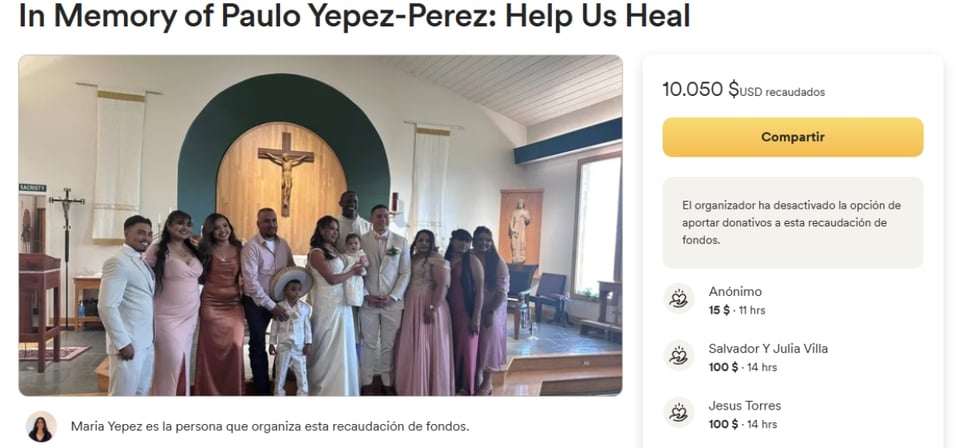 Familia hispana busca apoyo tras muerte de ser querido