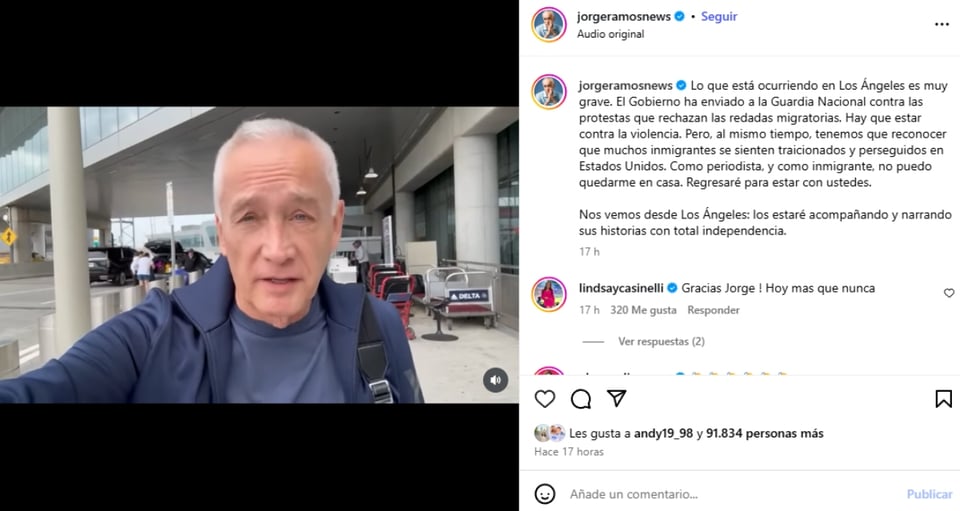 El periodista mexicano anuncia su regreso a la pantalla tras crisis migratoria en LA