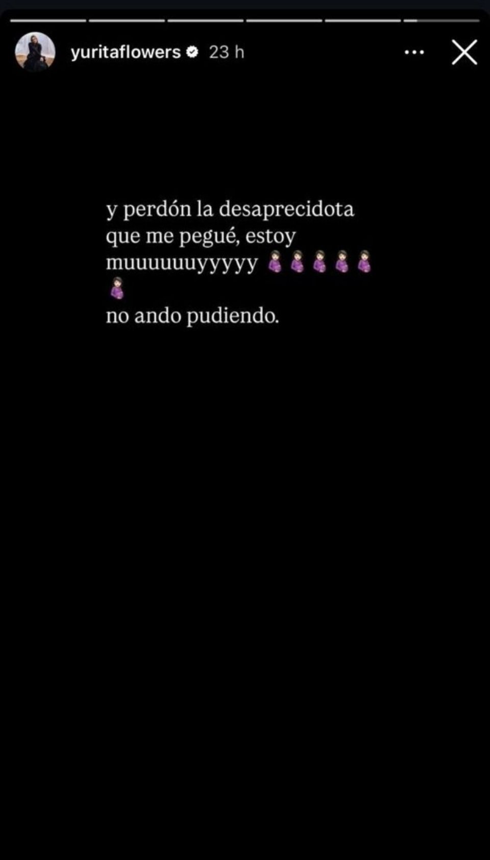 Asegura que el embarazo la tiene muy hormonal