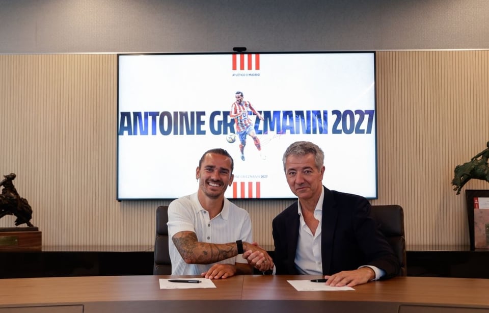Griezmann renueva con Atlético de Madrid hasta 2027 y jugará el Mundial de Clubes