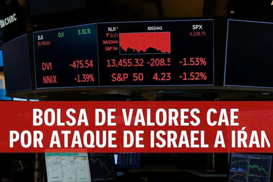 Bolsa de valores en rojo por conflicto Israel-Irán: así abren el Dow, Nasdaq y S&P 500