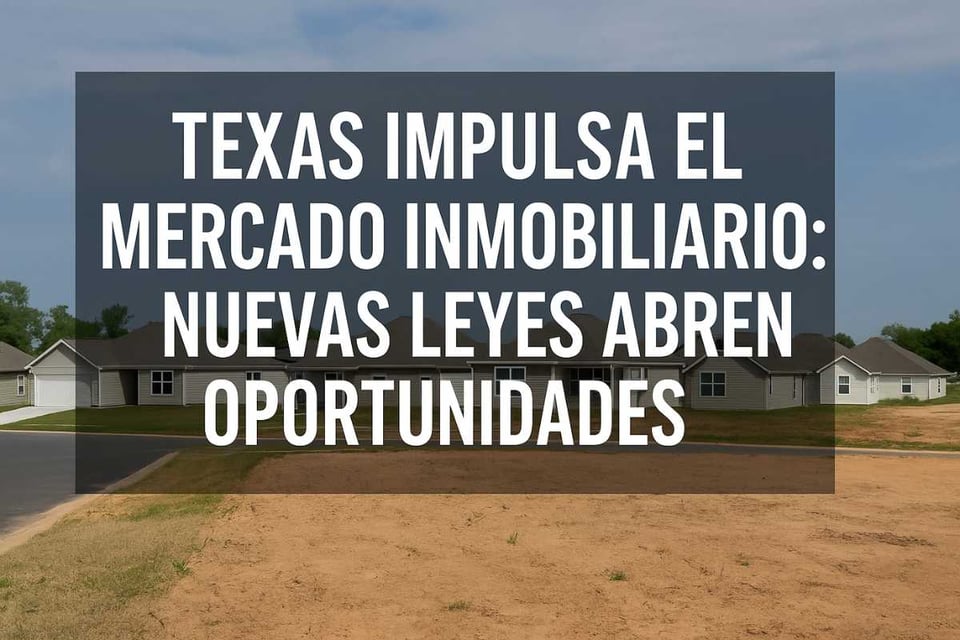 Texas impulsa el mercado inmobiliario: nuevas leyes abren oportunidades