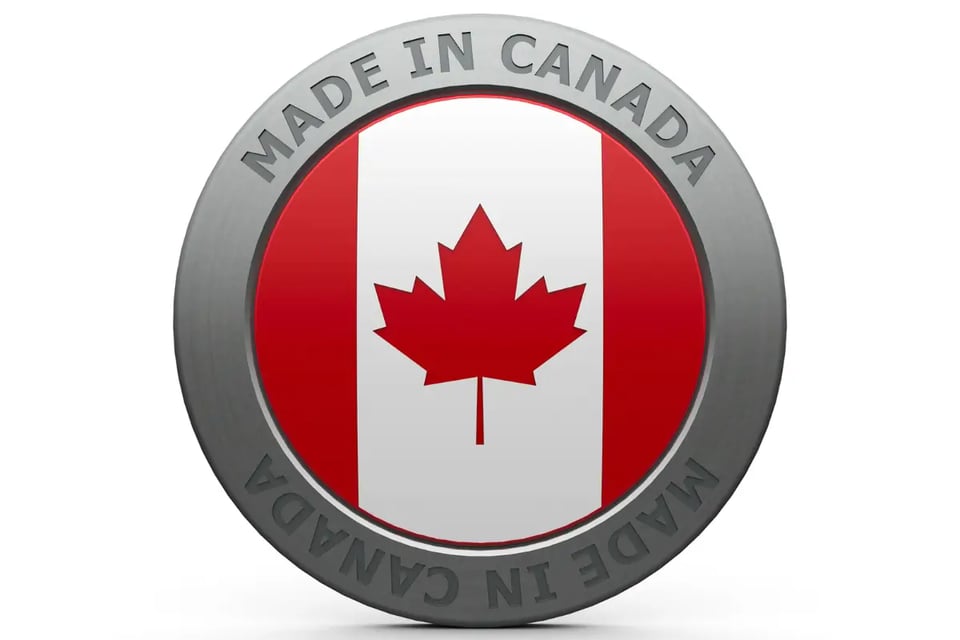 bandera de canadá en forma de sello