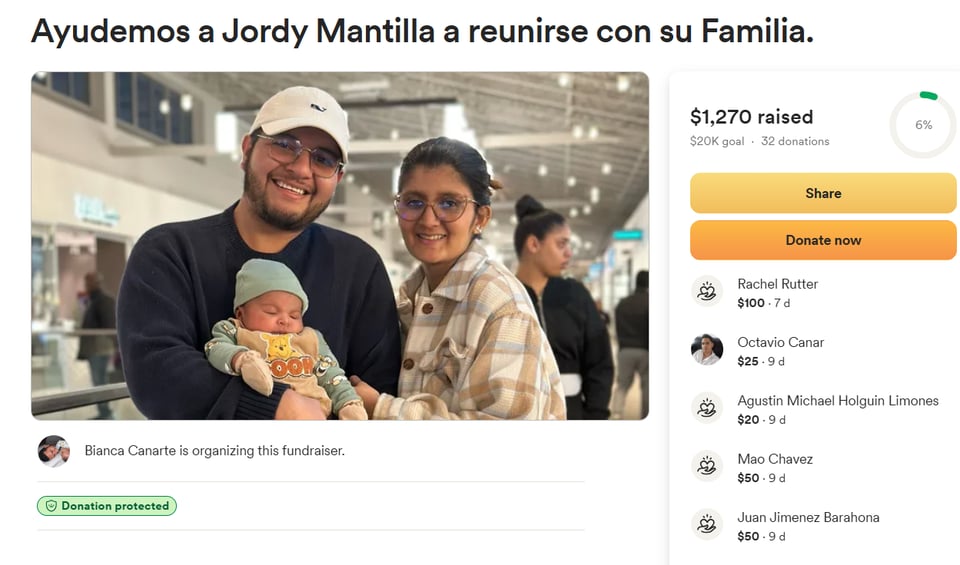 jordy, detenido, apoyo, familia, ice 