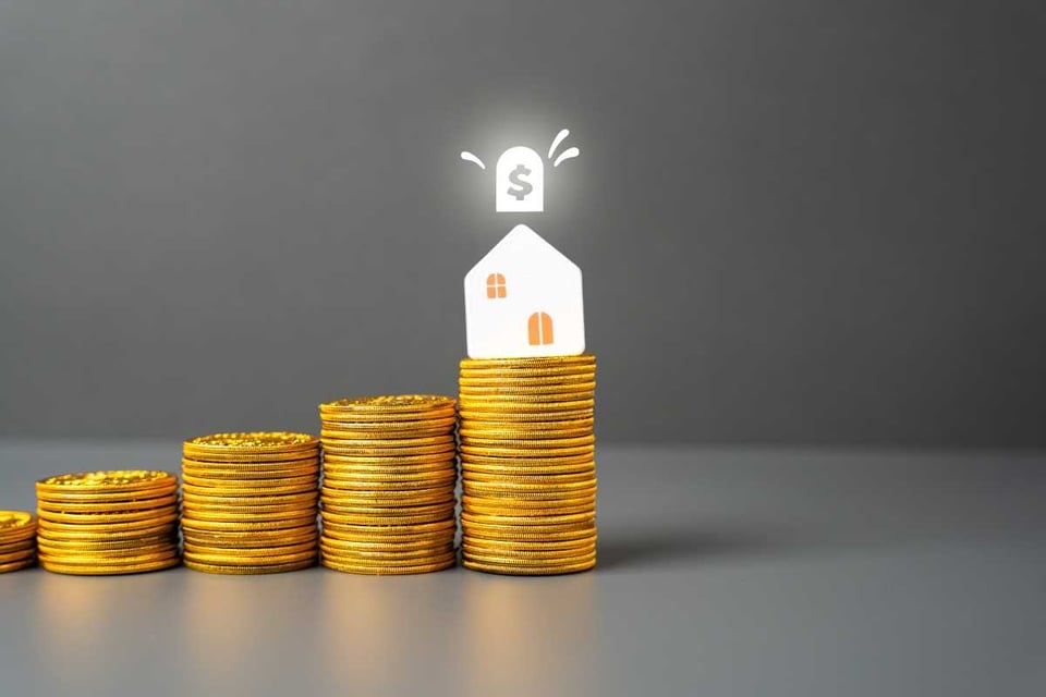 monedas alineadas y organizadas