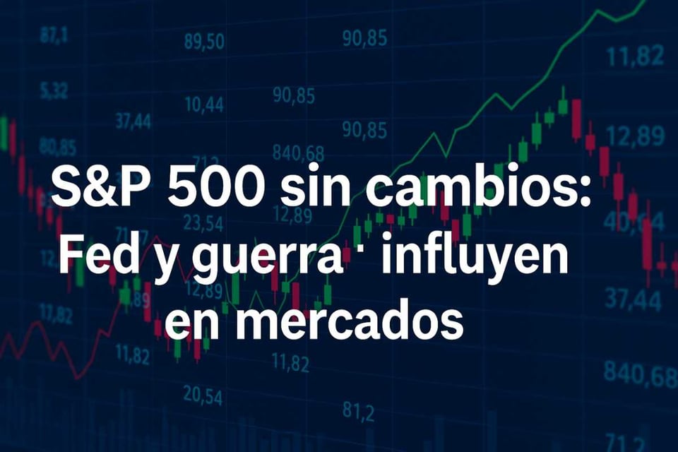 S&P 500 sin cambios: Fed y guerra influyen en mercados