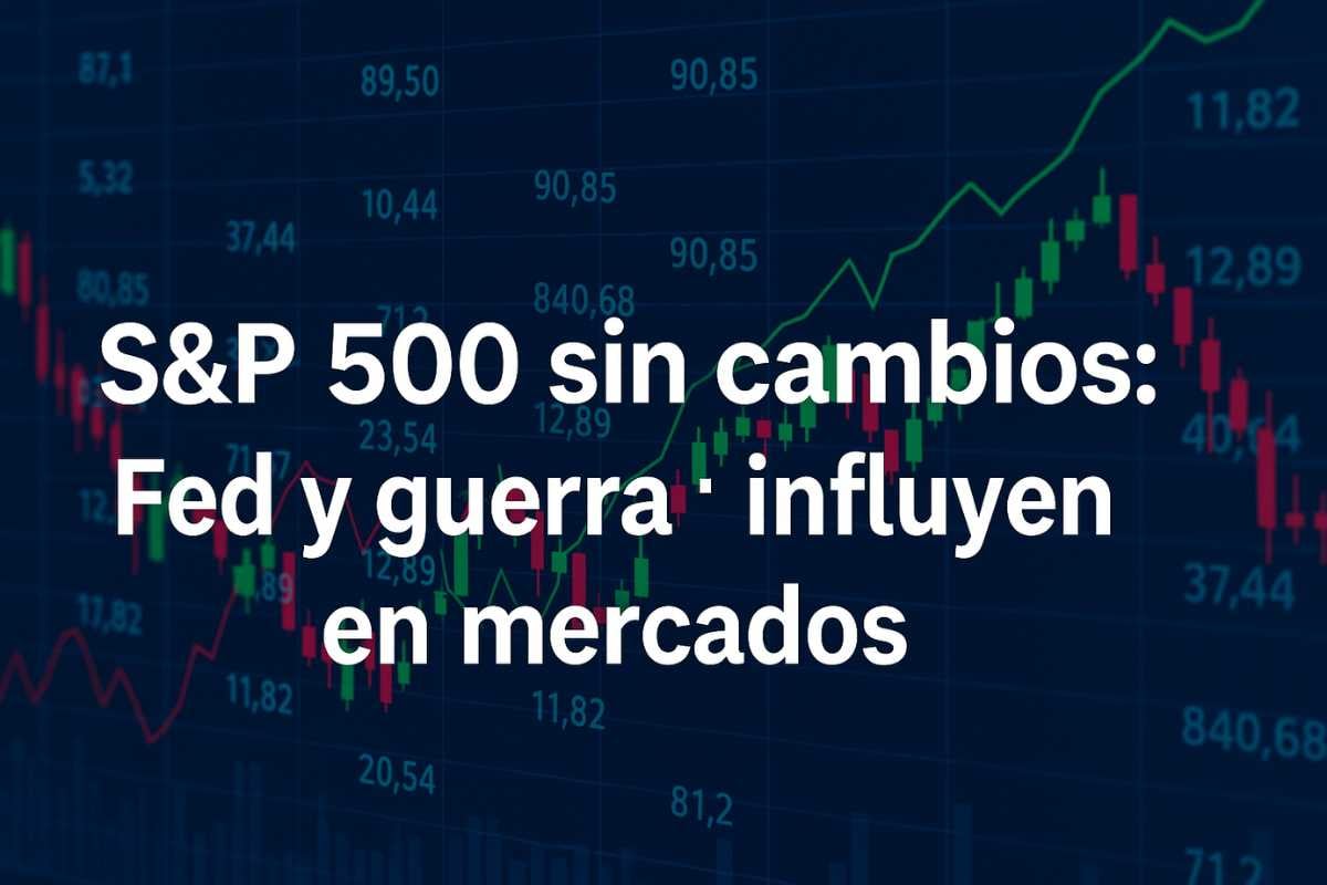pantalla con grafico y valores de mercado, s&p 500