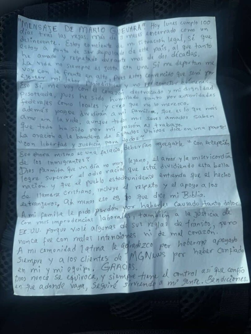 El escrito del periodista salvadoreño