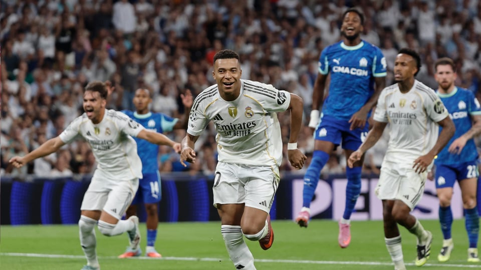 Real Madrid derrota al Marsella con polémica y gol de Mbappé