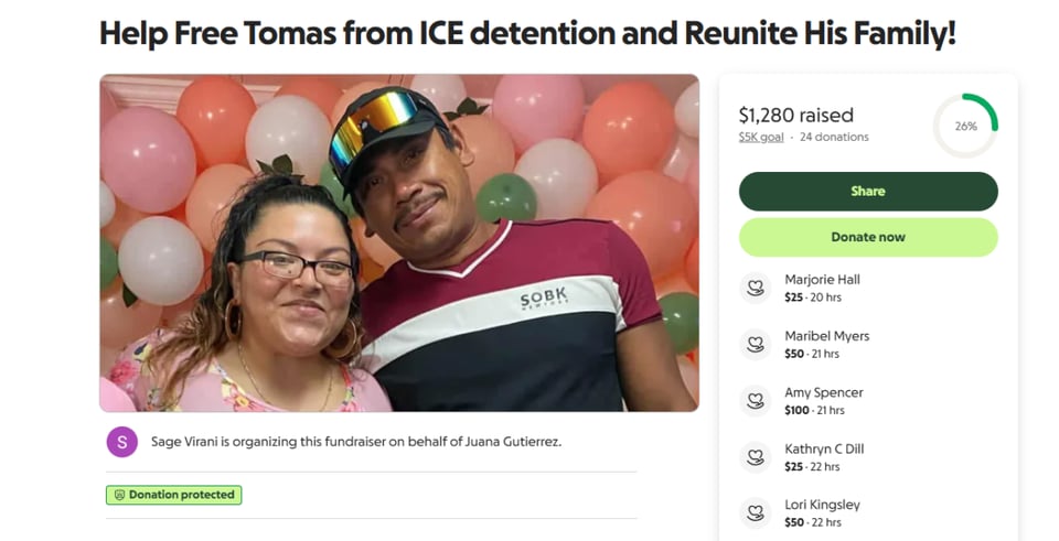 zaragoza, gofundme. detenido. ice, tomas, salas, Tomás Salas Zaragoza Detained by ICE Days After the Birth of His Daughter