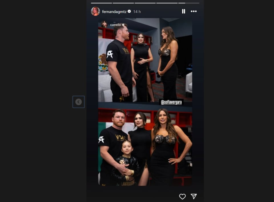 Esposa del Canelo Álvarez, Fernanda Gómez deslumbra en pelea