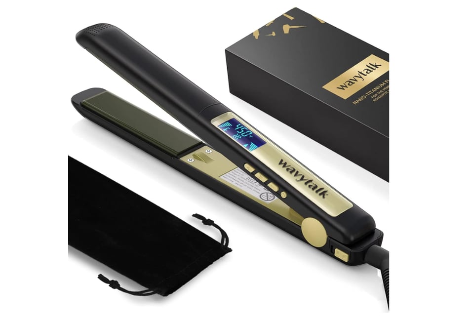 Wavytalk Plancha de titanio: brillo y control total, planchas decabello, pelo