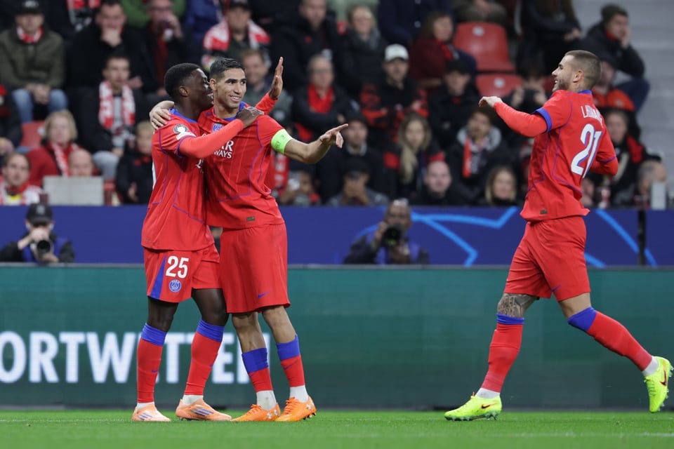 PSG goleó al Leverkusen y sigue invicto en la Champions