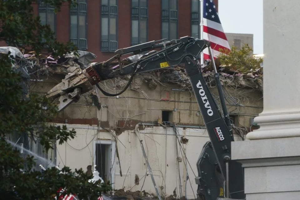 Trump ordena demoler el Ala Este de la Casa Blanca