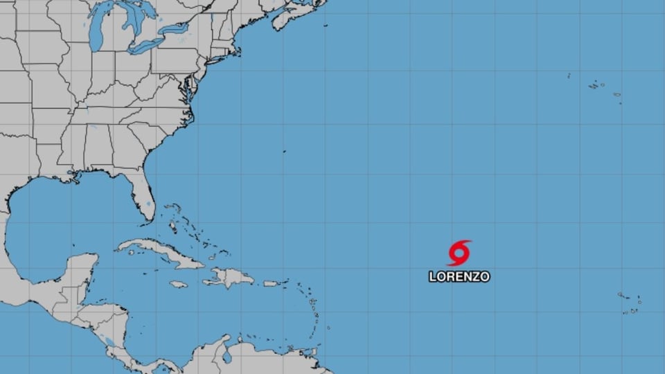Tormenta tropical Lorenzo avanza en mar abierto y se disiparía el jueves, sin riesgo para zonas costeras