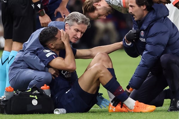 La lesión de Hakimi marca el duelo PSG vs Bayern