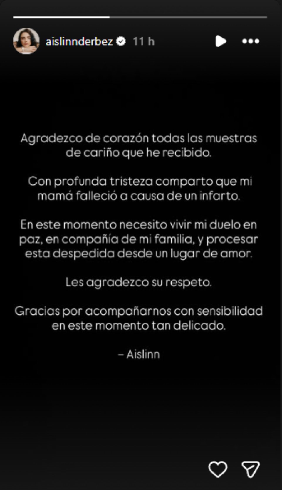Aislinn Derbez se pronuncia tras muerte de su mamá, Aislinn Derbez Breaks Her Silence After Mother Death