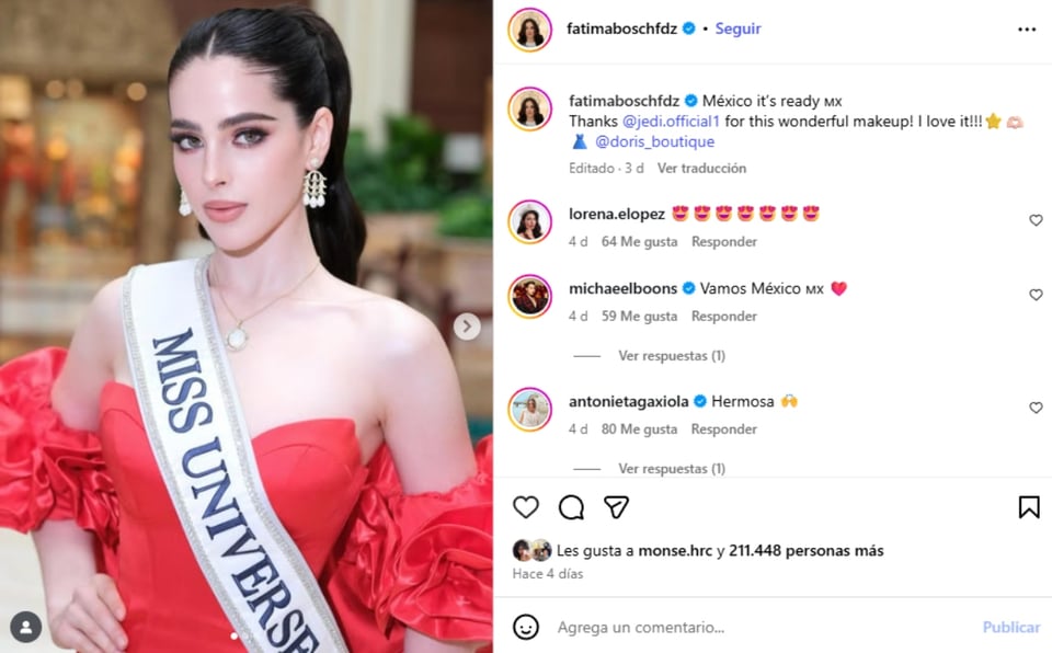 Fátima Bosch Miss Universo